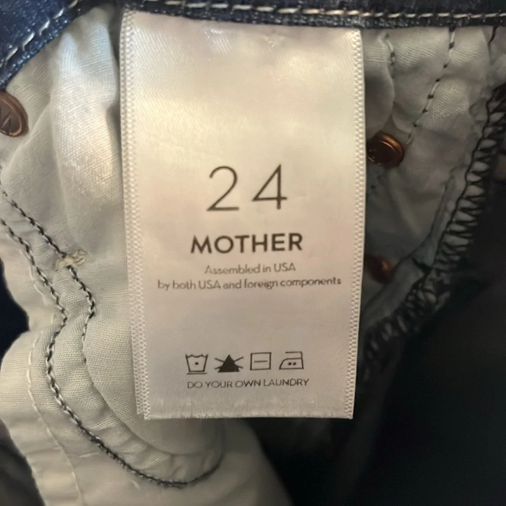 Mother High Waisted Looker Fray Hem Skinny - Size 24 - Picture 14 of 15